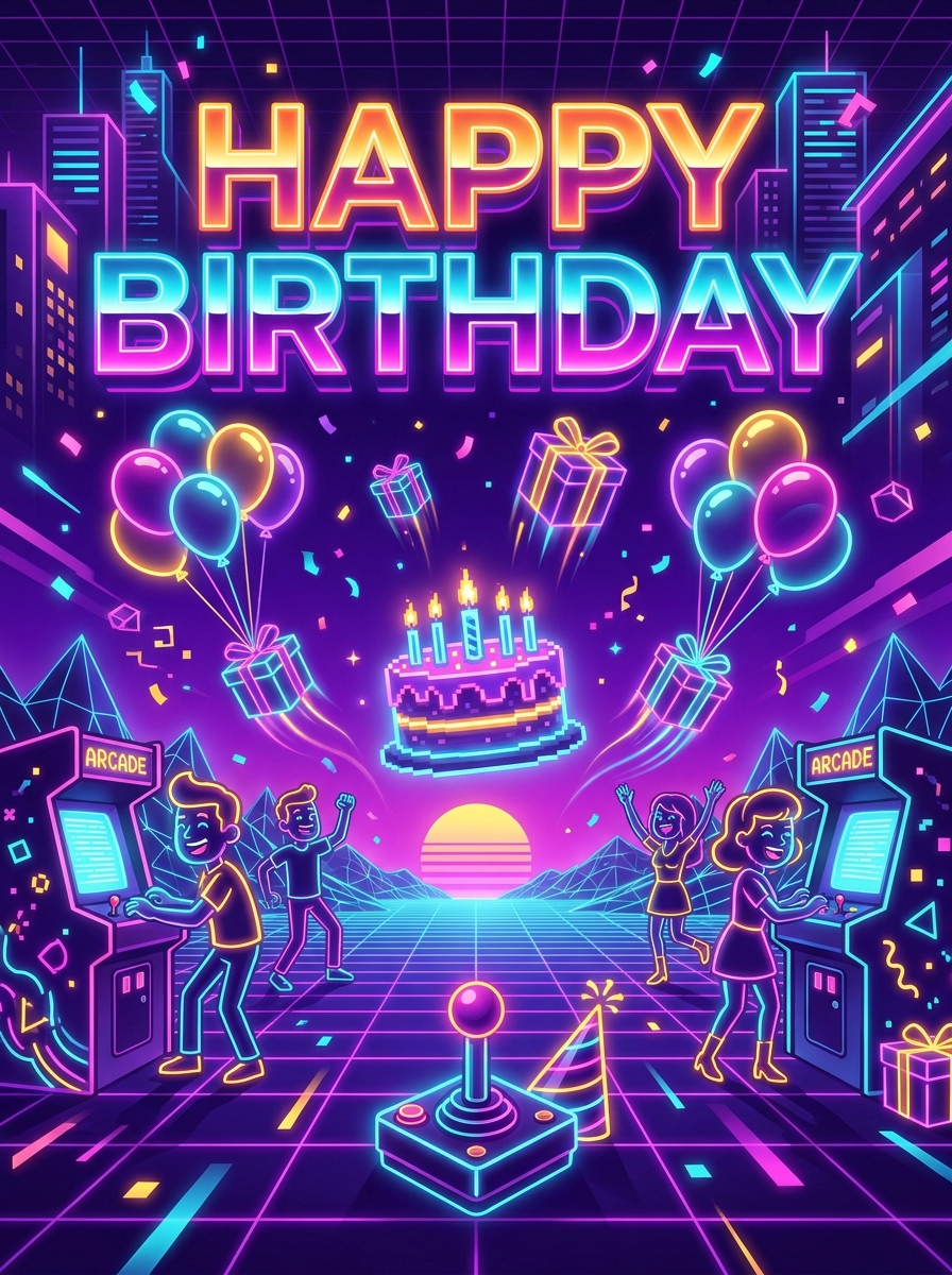 Retro 80s Neon