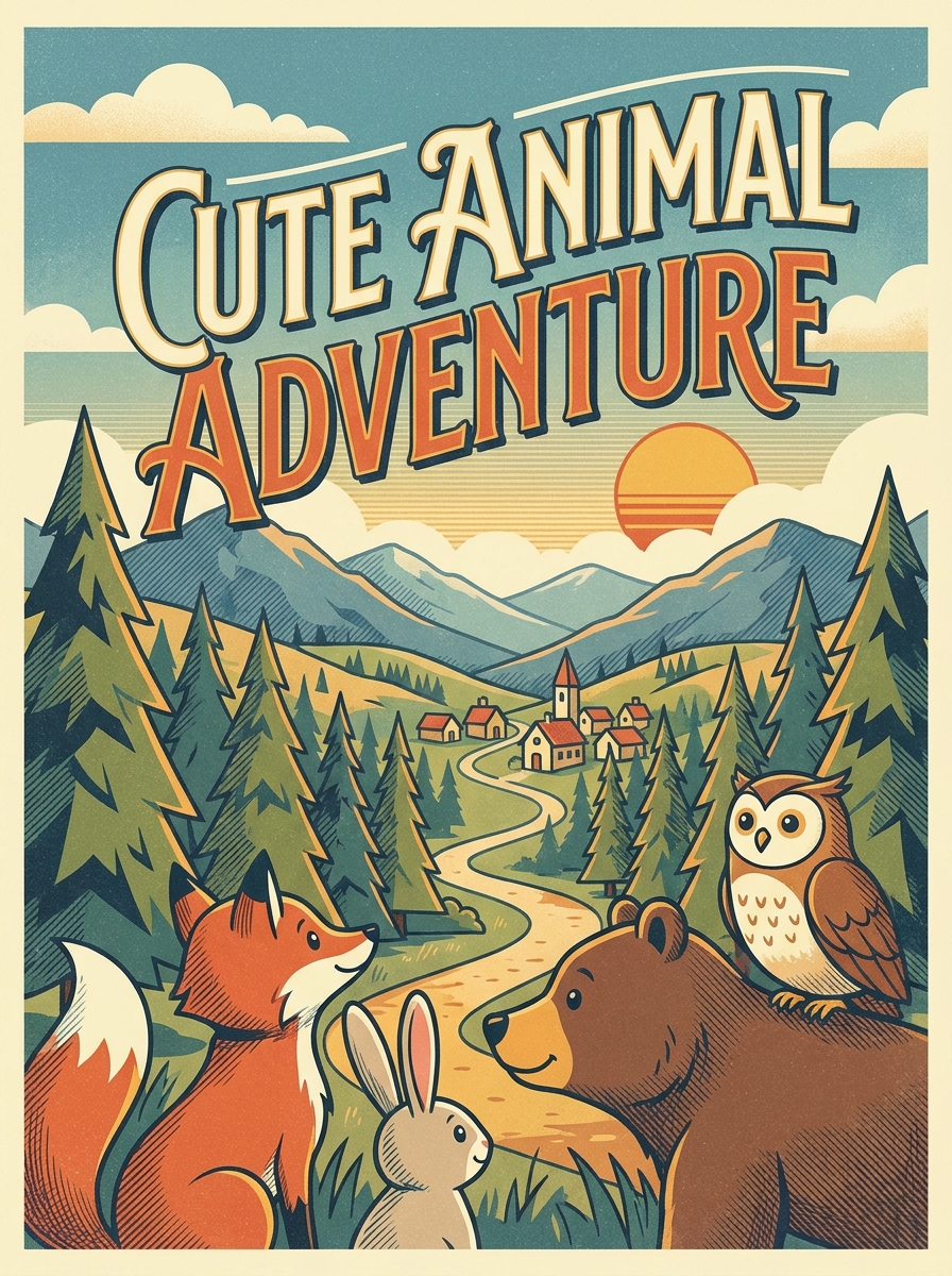 🧒 Vintage Travel Poster Personalised Child Colouring Books