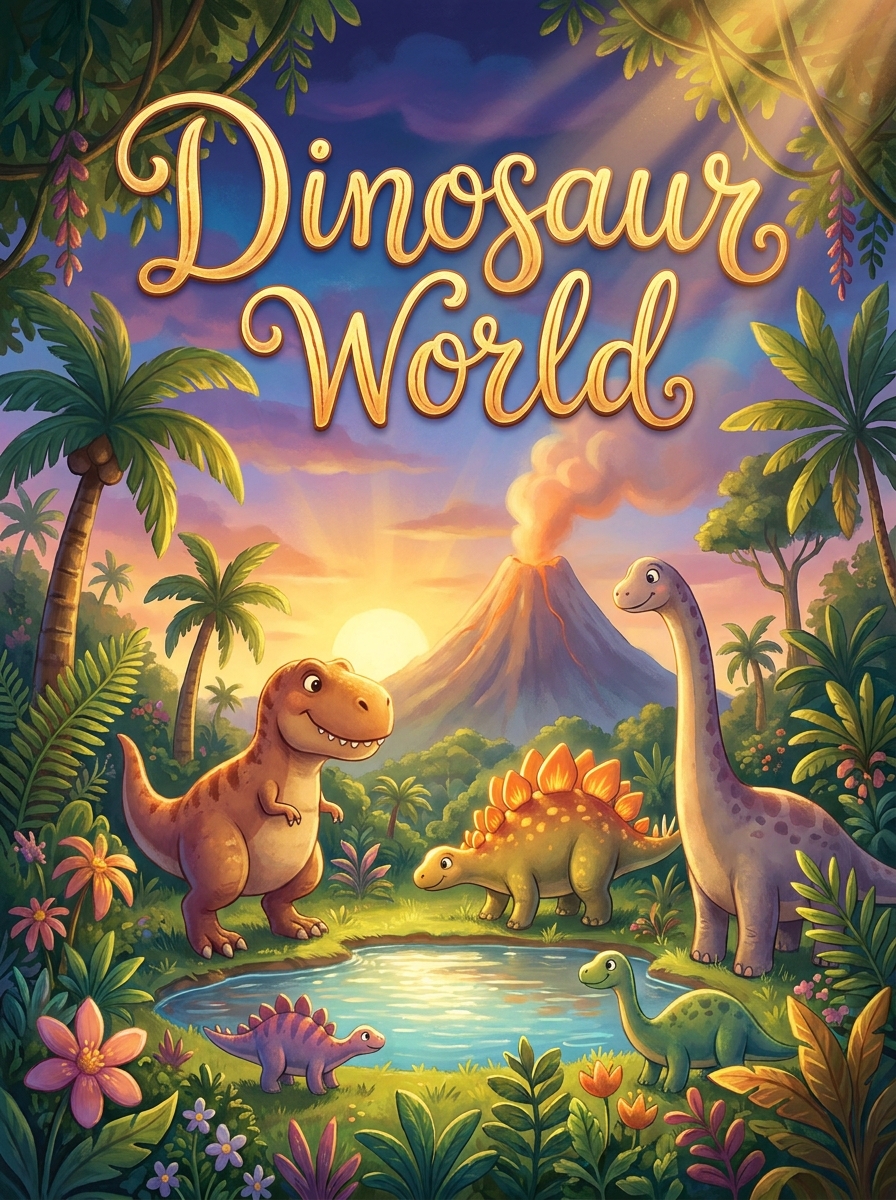 📖 Dinosaur World Personalised Colouring Books